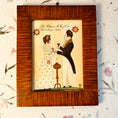 Load image into Gallery viewer, 1989 Framed Vintage Primitive Folk Art - Catharine McKnight and her Pieter in 1829