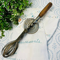Load image into Gallery viewer, Circa 1920's Merry Whirl Double Egg Beater with Wood Handle and Wood Crank Handle - Made in USA