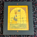 Load image into Gallery viewer, 1986 Vintage Framed Primitive Folk Art - Country Lady Liberty Signed by Linda Beazley