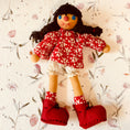 Load image into Gallery viewer, Vintage Doll Dressed in Red Dress