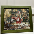 Load image into Gallery viewer, Vintage Framed Native American Cross Stitch on Horse - Circa 1998