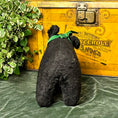 Load image into Gallery viewer, 1960's Vintage Stuffed Yellowstone Black Bear with Green Bow