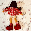 Load image into Gallery viewer, Vintage Doll Dressed in Red Dress