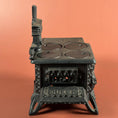 Load image into Gallery viewer, Vintage Salesman's Miniature Queen Brand Cast Iron Stove - Circa 1960's