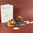 Load image into Gallery viewer, Vintage Calico Decoupage Ceramic Crazy Quilt Cat/Pills For Cats