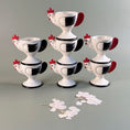 Load image into Gallery viewer, Circa 1950-60's Holt Howard Cog Rouge Egg Cups - Made in Japan - Set of 7