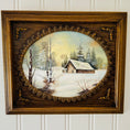 Load image into Gallery viewer, Vintage Countryside Painting of Barn in Winter - Signed by Kathy Redfern