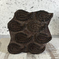 Load image into Gallery viewer, Vintage Hand Carved Wooden Printing Block Stamp with Paisley Pattern
