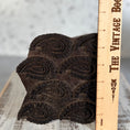 Load image into Gallery viewer, Vintage Hand Carved Wooden Printing Block Stamp with Paisley Pattern