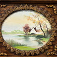 Load image into Gallery viewer, Vintage Countryside Painting of Farmhouse and Pond - Signed by Kathy Redfern