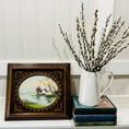 Load image into Gallery viewer, Vintage Countryside Painting of Farmhouse and Pond - Signed by Kathy Redfern