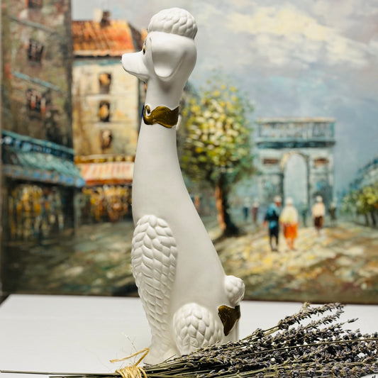 Vintage 1950's Mid Century Modern NAPCOWARE White Poodle Figurine