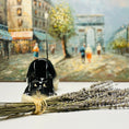 Load image into Gallery viewer, Mid Century Modern Ceramic Terrier with Watering Bowl