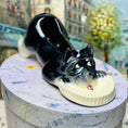 Load image into Gallery viewer, Mid Century Modern Ceramic Terrier with Watering Bowl