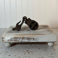 Load image into Gallery viewer, Vintage Double Pulley Barn Block & Tackle & Swivel Hook w/ Gear Locking Mechanism