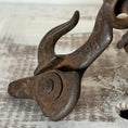 Load image into Gallery viewer, Vintage Double Pulley Barn Block & Tackle & Swivel Hook w/ Gear Locking Mechanism