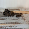 Load image into Gallery viewer, Vintage Double Pulley Barn Block & Tackle & Swivel Hook w/ Gear Locking Mechanism