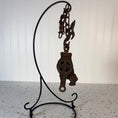 Load image into Gallery viewer, Vintage Double Pulley Fence Stretcher Block & Tackle & Swivel Hook w/ Gear Lock Mechanism