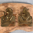 Load image into Gallery viewer, Vintage MCM Solid Brass Book Ends Depicting Images of Queen Cleopatra - Set of 2