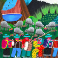 Load image into Gallery viewer, Authentic Tigua Painting - Signed by Ricardo Toaquiza- Featuring Andean/Ecuadorian Life