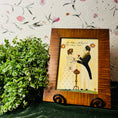 Load image into Gallery viewer, 1989 Framed Vintage Primitive Folk Art - Catharine McKnight and her Pieter in 1829