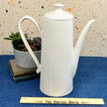 Load image into Gallery viewer, Vintage Mid Century Modern White Ribbed Pitcher w/Lid