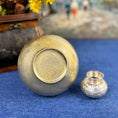 Load image into Gallery viewer, Set of 2 Vintage Brass Vases with Silver Toned Lids