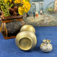 Load image into Gallery viewer, Set of 2 Vintage Brass Vases with Silver Toned Lids