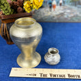 Load image into Gallery viewer, Set of 2 Vintage Brass Vases with Silver Toned Lids