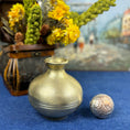 Load image into Gallery viewer, Set of 2 Vintage Brass Vases with Silver Toned Lids
