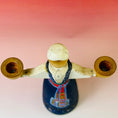 Load image into Gallery viewer, Vintage Swedish Male & Female Set of Wooden Folk Art Candlesticks