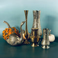 Load image into Gallery viewer, Set of 5 Vintage Brass Vases