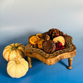 Load image into Gallery viewer, Handcarved Vintage Collapsible Wooden Bowl