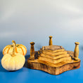Load image into Gallery viewer, Handcarved Vintage Collapsible Wooden Bowl