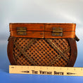 Load image into Gallery viewer, Vintage Brass and Woven Wicker Basket