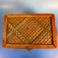 Load image into Gallery viewer, Vintage Brass and Woven Wicker Basket