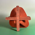 Load image into Gallery viewer, Vintage Collapsible Apple Shaped Carved Wood Basket