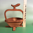Load image into Gallery viewer, Vintage Collapsible Apple Shaped Carved Wood Basket
