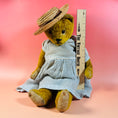 Load image into Gallery viewer, Vintage Teddy Bear with Hat and Dress - Circa 1920's-1930's