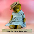 Load image into Gallery viewer, Vintage Teddy Bear with Hat and Dress - Circa 1920's-1930's