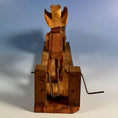 Load image into Gallery viewer, Vintage Primitive Bouncing Pig and Farmer Crank Sculpture - Circa 1950's
