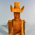 Load image into Gallery viewer, Vintage Primitive Bouncing Pig and Farmer Crank Sculpture - Circa 1950's
