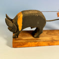 Load image into Gallery viewer, Vintage Primitive Bouncing Pig and Farmer Crank Sculpture - Circa 1950's