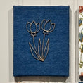 Load image into Gallery viewer, Spring Watercolor Flowers & Denim Fabric on Canvas Pictures - Set of 4