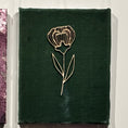 Load image into Gallery viewer, Crepe Satin Victorian Flowers & Velvet Solids Fabric on Canvas Pictures - Set of 4