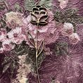 Load image into Gallery viewer, Crepe Satin Victorian Flowers & Velvet Solids Fabric on Canvas Pictures - Set of 4