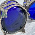 Load image into Gallery viewer, Set of Three Cobalt Pieces - 1 Bohemia Cobalt Vase and 2 Cobalt Salt Cellars