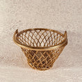 Load image into Gallery viewer, Vintage Mid Century Modern Braided Brass Wire Basket