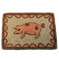 Load image into Gallery viewer, Hand Hooked Rug/Wall Hanging - State Fair Pig - Signed Sharon Richmond