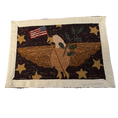 Load image into Gallery viewer, Hand Hooked Rug/Wall Hanging - Eagle w/Flag - Signed Nancy Williams